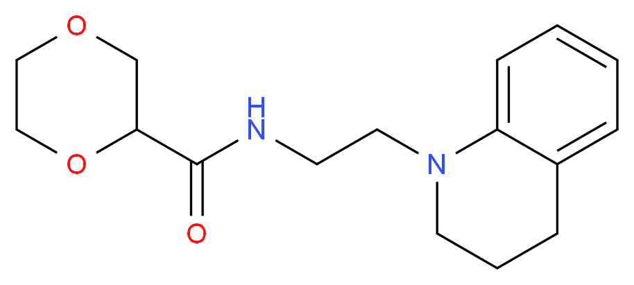 N-[2-(3,4-dihydroquinolin-1(2H)-yl)ethyl]-1,4-dioxane-2-carboxamide_分子结构_CAS_)