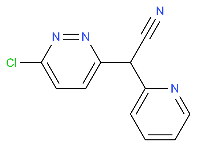 2-(6-chloro-3-pyridazinyl)-2-(2-pyridinyl)acetonitrile_分子结构_CAS_338779-25-2)