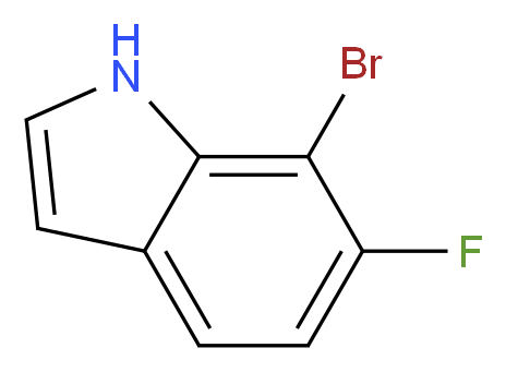 7-bromo-6-fluoro-1H-indole_分子结构_CAS_1000339-62-7