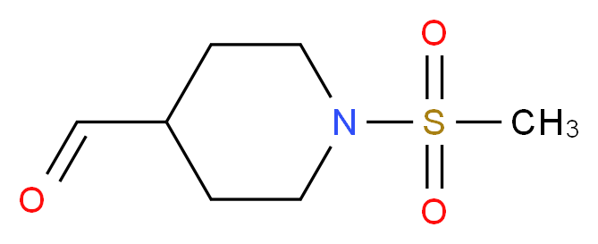 1-(Methylsulphonyl)piperidine-4-carboxaldehyde_分子结构_CAS_241134-35-0)