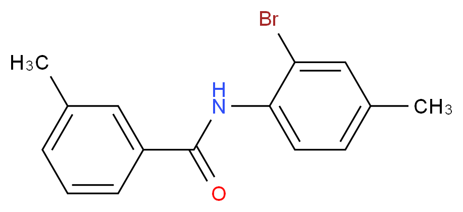 N-(2-bromo-4-methylphenyl)-3-methylbenzamide_分子结构_CAS_303991-41-5