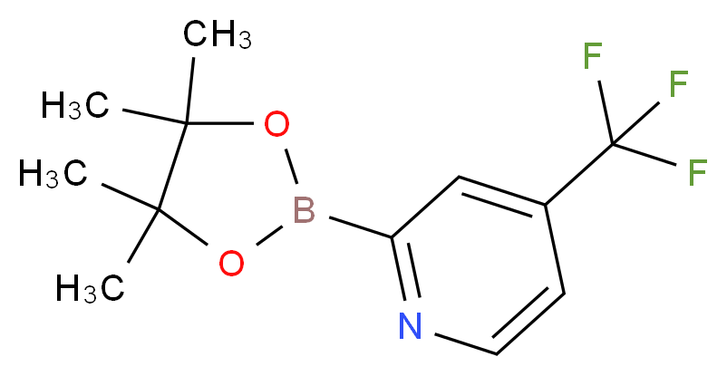 4-(TRIFLUOROMETHYL)PYRIDINE-2-BORONIC ACID PINACOL ESTER_分子结构_CAS_1096689-46-1)