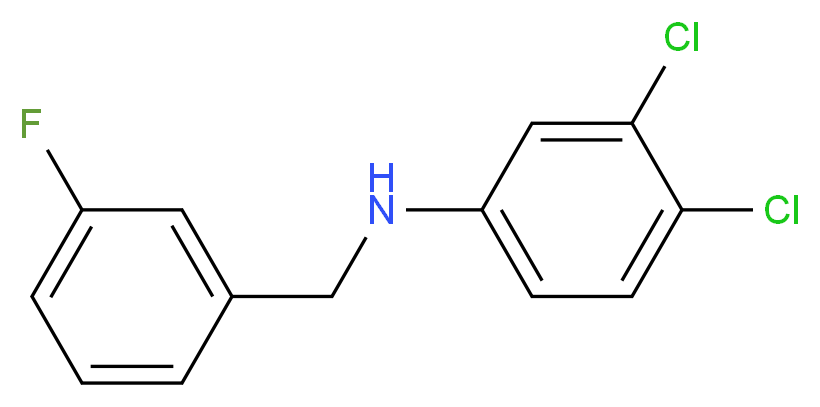 3,4-Dichloro-N-(3-fluorobenzyl)aniline_分子结构_CAS_1036555-59-5)