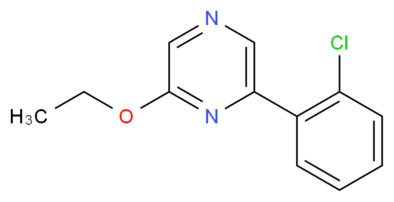 2-(2-Chlorophenyl)-6-ethoxypyrazine_分子结构_CAS_1333222-35-7)