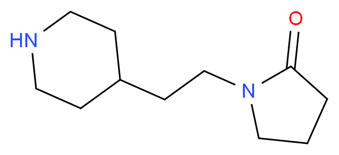 1-[2-(piperidin-4-yl)ethyl]pyrrolidin-2-one_分子结构_CAS_763908-64-1