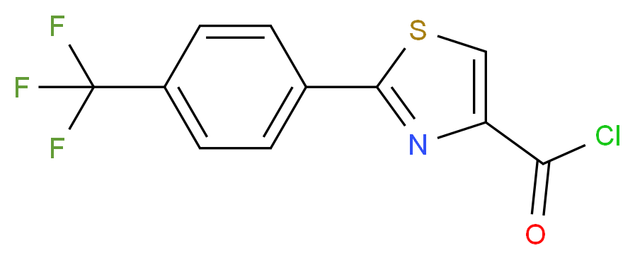 2-[4-(Trifluoromethyl)phenyl]-1,3-thiazole-4-carbonyl chloride 97%_分子结构_CAS_857284-28-7)
