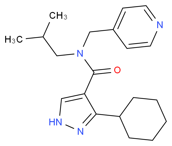 3-cyclohexyl-N-isobutyl-N-(pyridin-4-ylmethyl)-1H-pyrazole-4-carboxamide_分子结构_CAS_)