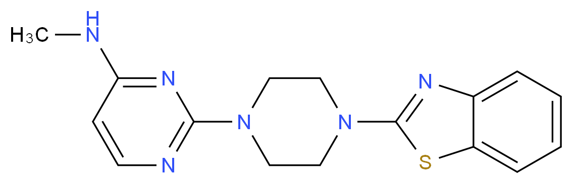 2-[4-(1,3-benzothiazol-2-yl)-1-piperazinyl]-N-methyl-4-pyrimidinamine_分子结构_CAS_)