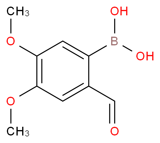 (2-Formyl-4,5-dimethoxyphenyl)boronic acid_分子结构_CAS_1005346-96-2)