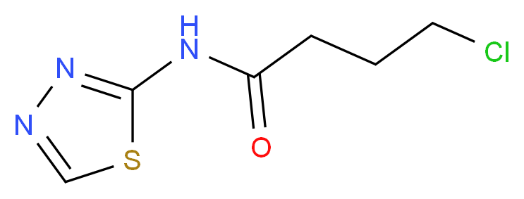 4-Chloro-N-1,3,4-thiadiazol-2-ylbutanamide_分子结构_CAS_544700-56-3)