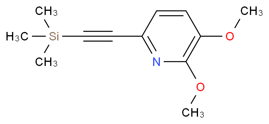 2,3-Dimethoxy-6-((trimethylsilyl)ethynyl)pyridine_分子结构_CAS_)