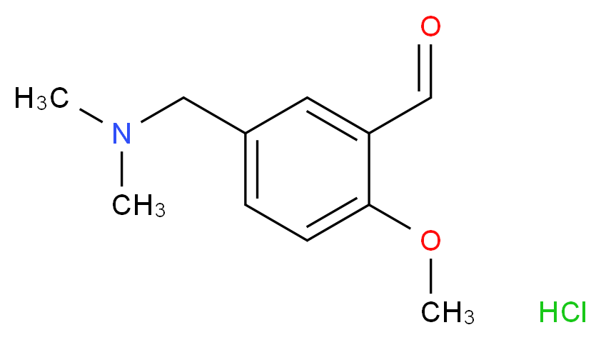 5-Dimethylaminomethyl-2-methoxy-benzaldehyde hydrochloride_分子结构_CAS_1185300-72-4)