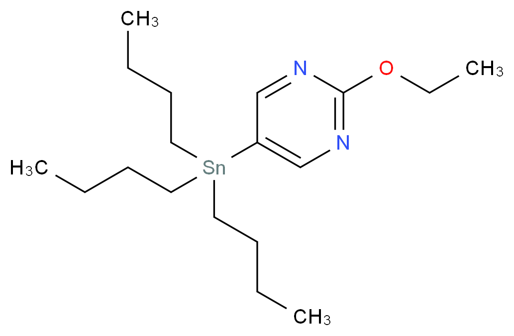 2-ethoxy-5-(tributylstannyl)pyrimidine_分子结构_CAS_1025746-10-4