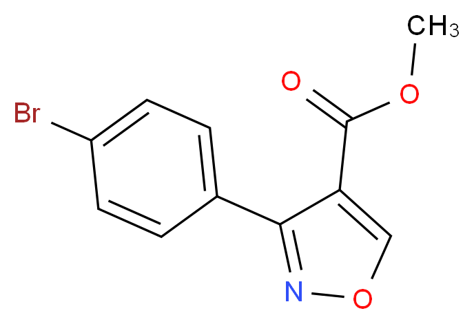 methyl 3-(4-bromophenyl)-1,2-oxazole-4-carboxylate_分子结构_CAS_420805-61-4