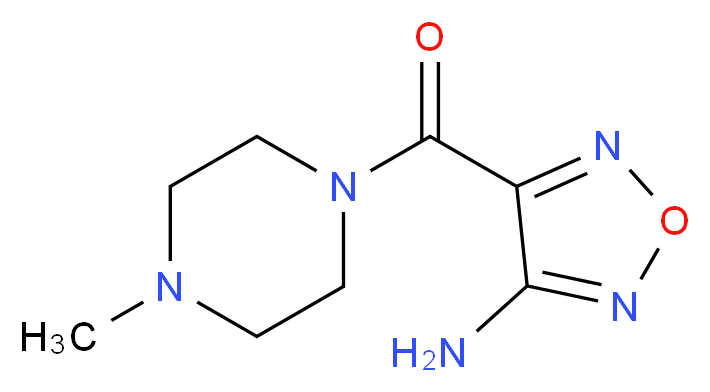 4-(4-methylpiperazine-1-carbonyl)-1,2,5-oxadiazol-3-amine_分子结构_CAS_300836-25-3