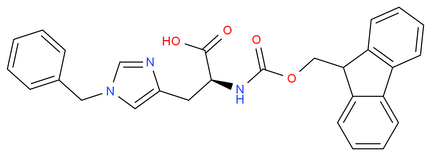 Fmoc-His(Bzl)-OH_分子结构_CAS_84030-19-3)