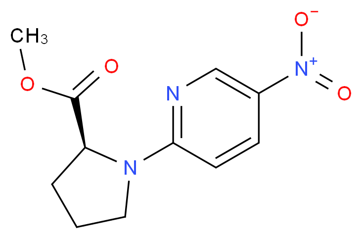 Methyl (2S)-1-(5-nitro-2-pyridinyl)tetrahydro-1H-pyrrole-2-carboxylate_分子结构_CAS_122092-22-2)