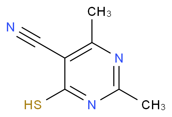 4-mercapto-2,6-dimethylpyrimidine-5-carbonitrile_分子结构_CAS_13996-06-0)