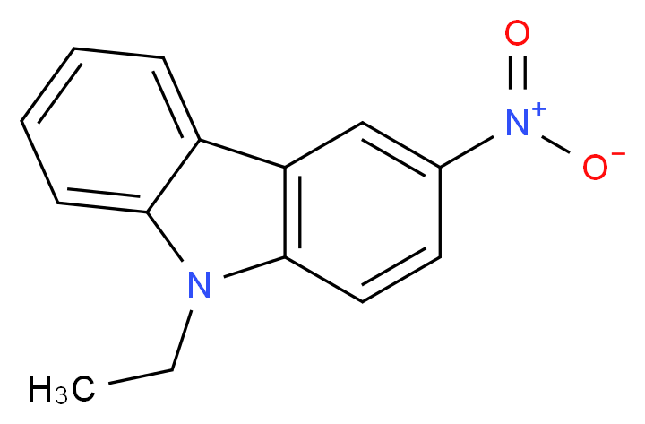 3-硝基-N-乙基咔唑_分子结构_CAS_86-20-4)