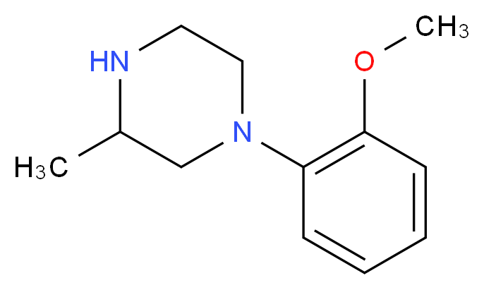 1-(2-Methoxyphenyl)-3-methylpiperazine_分子结构_CAS_52807-17-7)