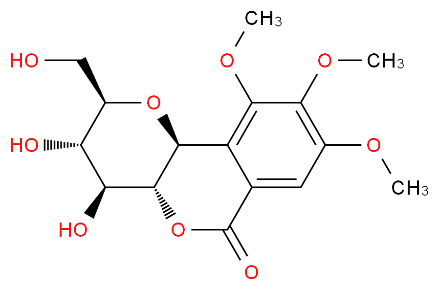 (2S,4R,5S,6S,7R)-5,6-dihydroxy-4-(hydroxymethyl)-12,13,14-trimethoxy-3,8-dioxatricyclo[8.4.0.0<sup>2</sup>,<sup>7</sup>]tetradeca-1(14),10,12-trien-9-one_分子结构_CAS_33815-57-5