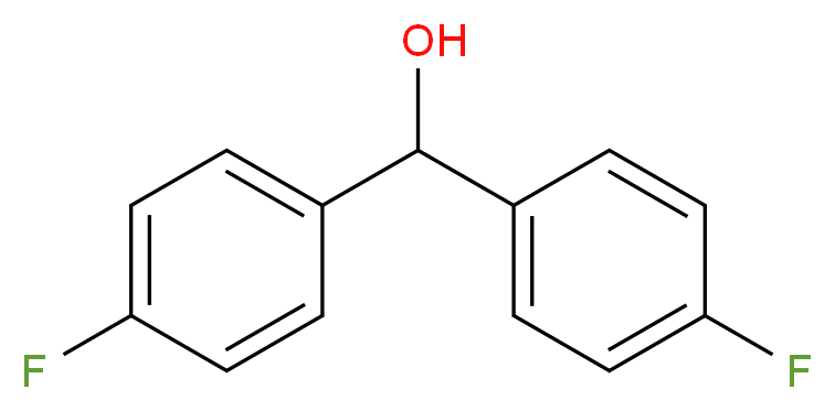 Bis(4-Fluorophenyl)methanol_分子结构_CAS_365-24-2)