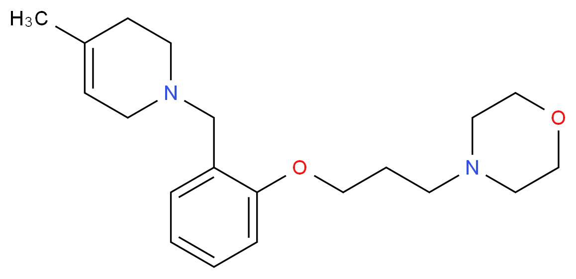 4-(3-{2-[(4-methyl-3,6-dihydropyridin-1(2H)-yl)methyl]phenoxy}propyl)morpholine_分子结构_CAS_)