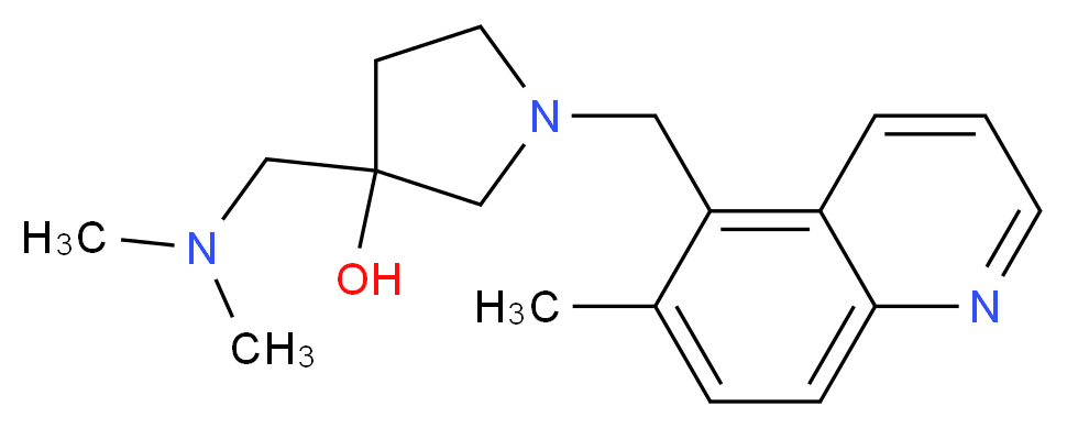 3-[(dimethylamino)methyl]-1-[(6-methyl-5-quinolinyl)methyl]-3-pyrrolidinol_分子结构_CAS_)