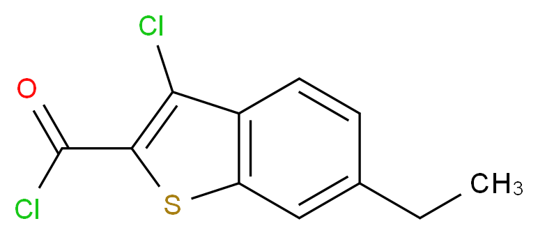 3-chloro-6-ethyl-1-benzothiophene-2-carbonyl chloride_分子结构_CAS_901555-86-0