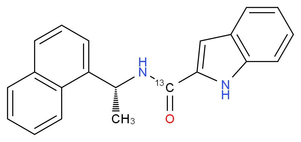 N-[(1R)-1-(naphthalen-1-yl)ethyl]-1H-indole-2-carboxamide_分子结构_CAS_1217782-43-8