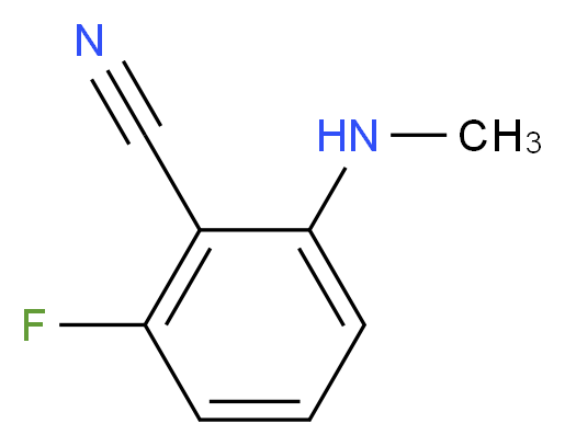 2-Fluoro-6-(methylamino)benzenecarbonitrile_分子结构_CAS_)