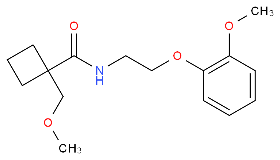 1-(methoxymethyl)-N-[2-(2-methoxyphenoxy)ethyl]cyclobutanecarboxamide_分子结构_CAS_)
