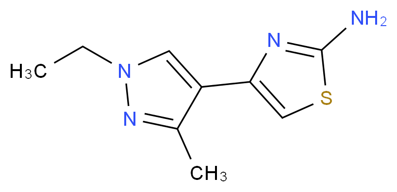 4-(1-Ethyl-3-methyl-1H-pyrazol-4-yl)-thiazol-2-ylamine_分子结构_CAS_)