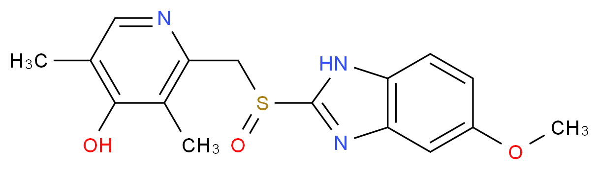 2-{[(5-methoxy-1H-1,3-benzodiazol-2-yl)sulfinyl]methyl}-3,5-dimethylpyridin-4-ol_分子结构_CAS_301669-82-9