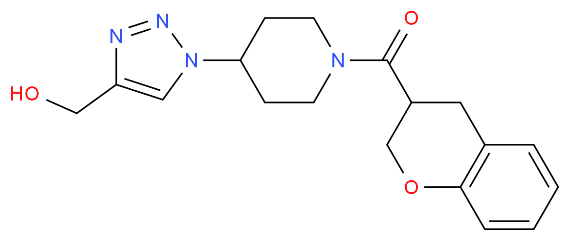{1-[1-(3,4-dihydro-2H-chromen-3-ylcarbonyl)-4-piperidinyl]-1H-1,2,3-triazol-4-yl}methanol_分子结构_CAS_)