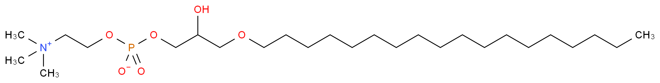 1-O-OCTADECYL-sn-GLYCERO-3-PHOSPHORYLCHOLINE_分子结构_CAS_74430-89-0)