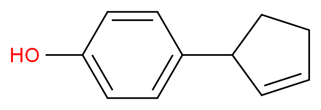 4-(cyclopent-2-en-1-yl)phenol_分子结构_CAS_6627-84-5