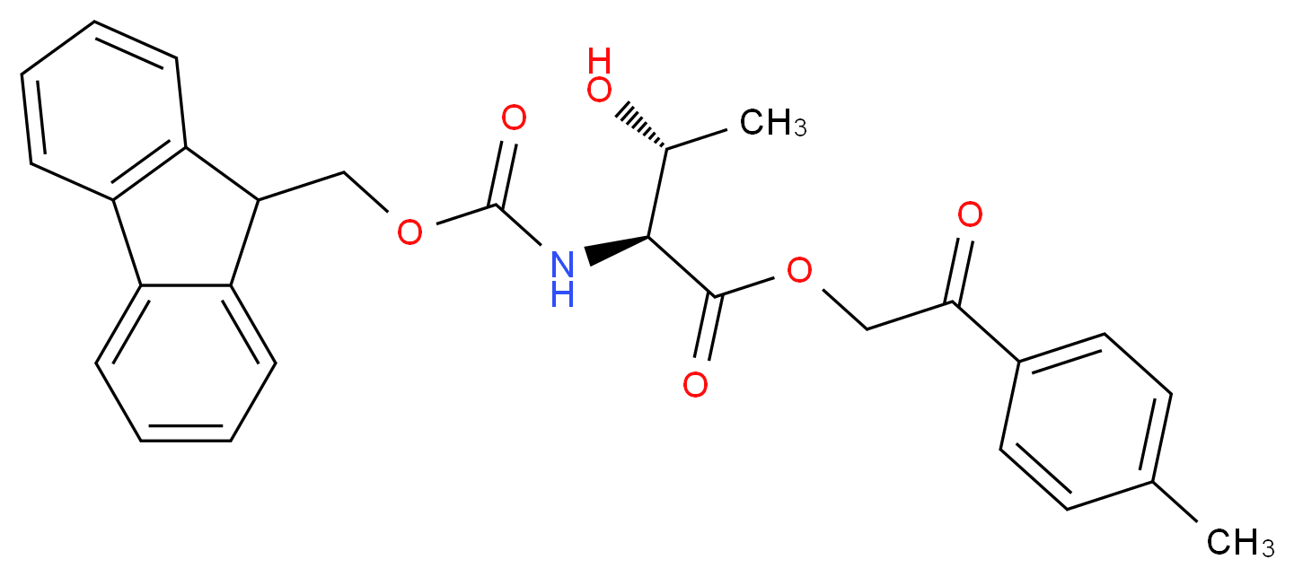 N-Fmoc-L-threonine (2-Tolyl-2-oxo-ethyl)ester_分子结构_CAS_1356841-91-2)