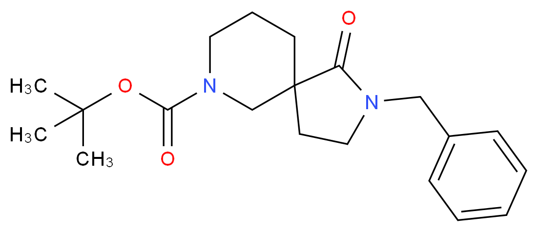 tert-Butyl 3-benzyl-4-oxo-3,9-diazaspiro[4.5]decane-9-carboxylate_分子结构_CAS_1198284-76-2)