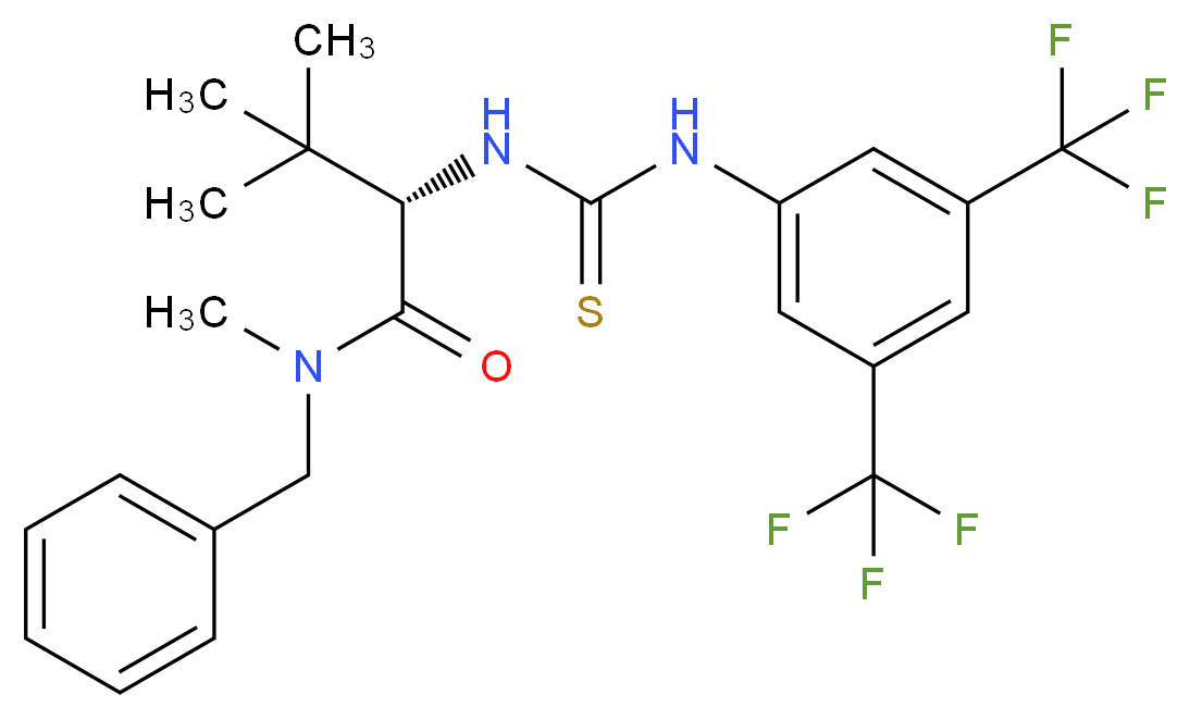(S)-2-[[3,5-双(三氟甲基)苯基]硫脲基]-N-苄基-N,3,3-三甲基丁酰胺_分子结构_CAS_959979-30-7)
