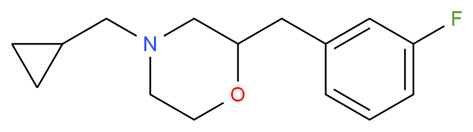 4-(cyclopropylmethyl)-2-(3-fluorobenzyl)morpholine_分子结构_CAS_)