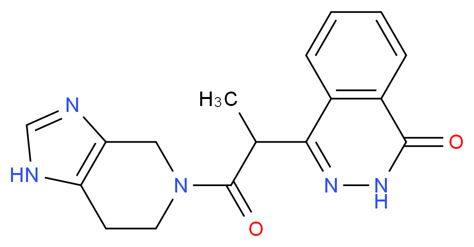 4-[1-methyl-2-oxo-2-(1,4,6,7-tetrahydro-5H-imidazo[4,5-c]pyridin-5-yl)ethyl]phthalazin-1(2H)-one_分子结构_CAS_)