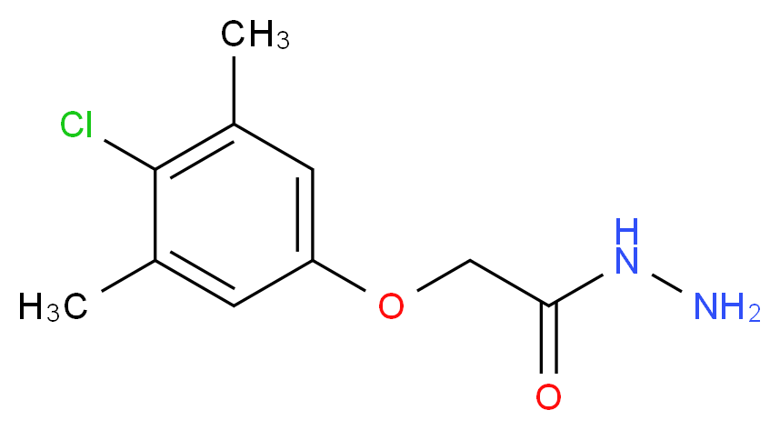 2-(4-Chloro-3,5-dimethylphenoxy)acetohydrazide_分子结构_CAS_)