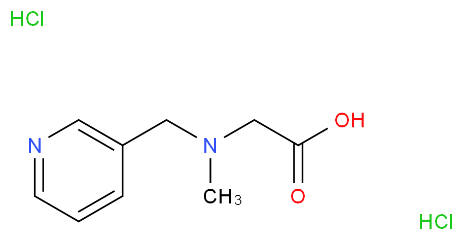 N-Methyl-N-(pyridin-3-ylmethyl)glycine dihydrochloride_分子结构_CAS_)