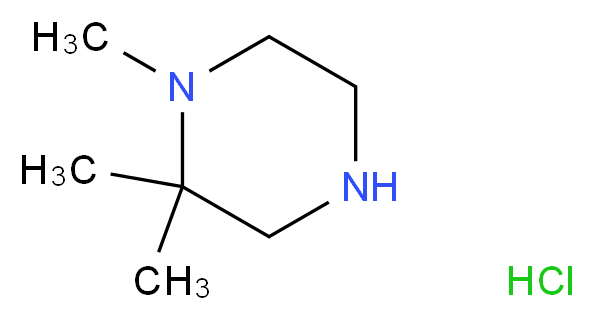 1,2,2-Trimethylpiperazine hydrochloride_分子结构_CAS_932047-03-5)