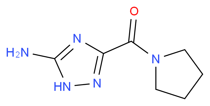 (5-amino-1H-1,2,4-triazol-3-yl)(pyrrolidin-1-yl)methanone_分子结构_CAS_)