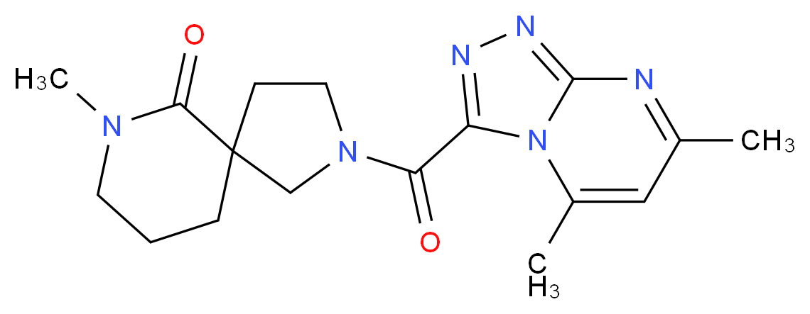2-[(5,7-dimethyl[1,2,4]triazolo[4,3-a]pyrimidin-3-yl)carbonyl]-7-methyl-2,7-diazaspiro[4.5]decan-6-one_分子结构_CAS_)