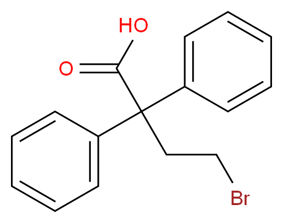 4-溴-2,2-二苯基丁酸_分子结构_CAS_37742-98-6)