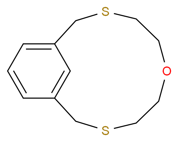 6-oxa-3,9-dithiabicyclo[9.3.1]pentadeca-1(15),11,13-triene_分子结构_CAS_130184-19-9