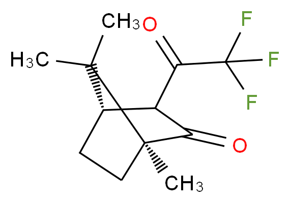 (1S,4S)-1,7,7-trimethyl-3-(trifluoroacetyl)bicyclo[2.2.1]heptan-2-one_分子结构_CAS_207742-84-5